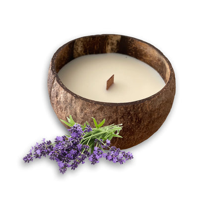 duurzaem kokosnoot geurkaars - lavendel