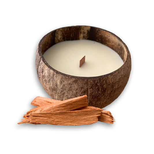duurzame kokosnoot geurkaars - sandalwood