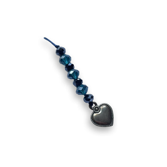 Fenna Jinthe - Sleutelhanger rijgkralen "Blue Heart"