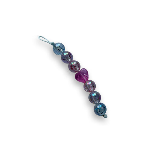 Fenna Jinthe - Sleutelhanger rijgkralen "Purple Heart"