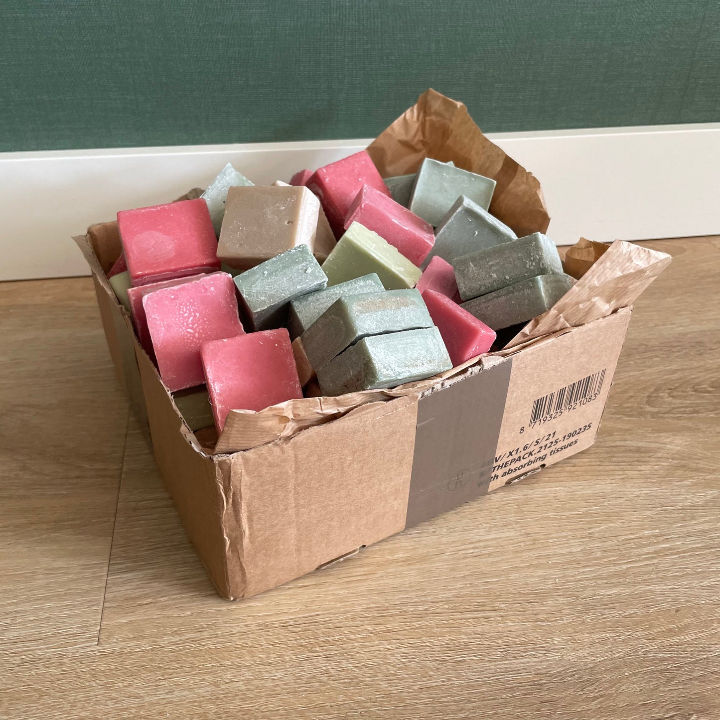 Amber geurblokjes "afscheidset" (55 stuks)