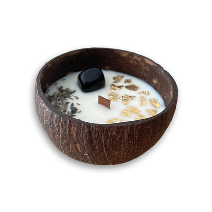 geurkaars zwarte obsidiaan bladgoud