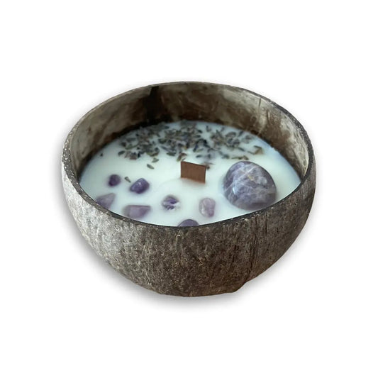 Versierde geurkaars amethist