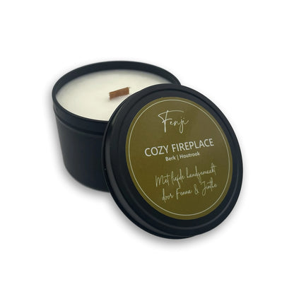 handgemaakte geurkaars - cozy fireplace 1