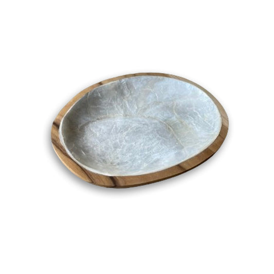 Schaaltje Capiz wit - Small